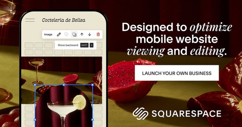 Squarespace tools make viewing, editing and selling on mobile simple.