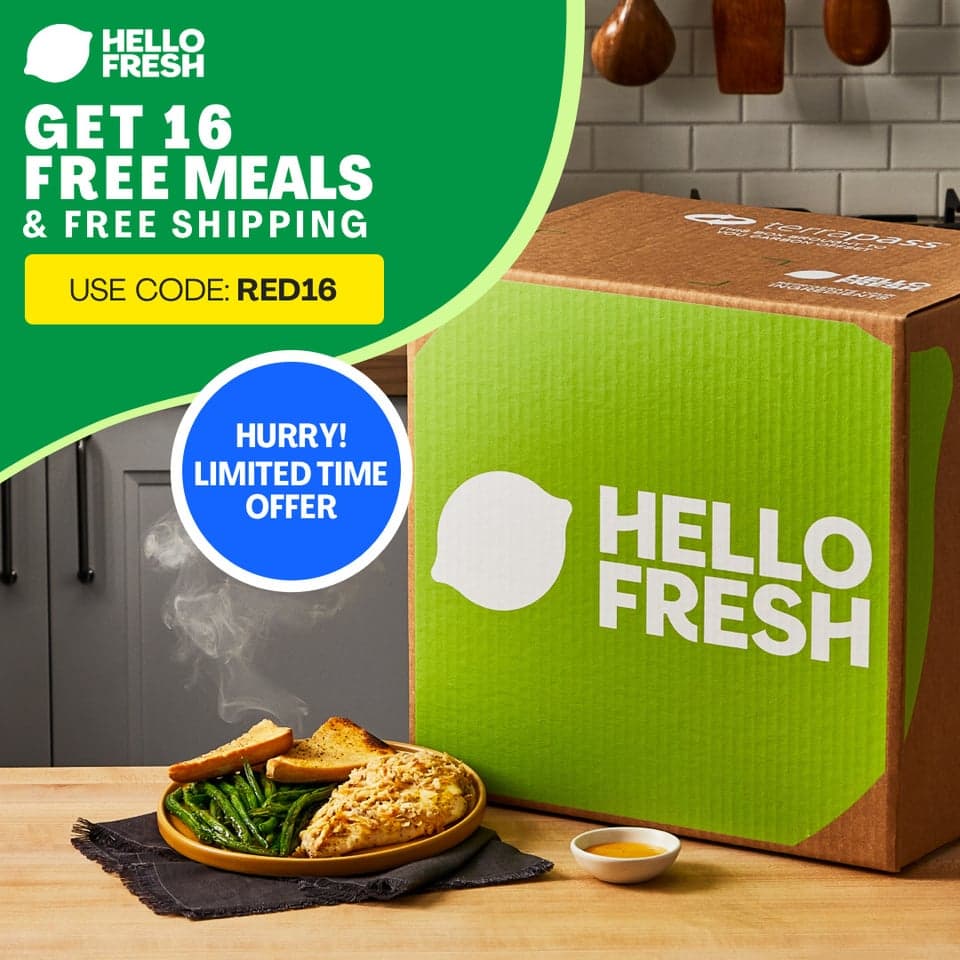 Save Big on chef-curated Meals with HelloFresh - Get 16 FREE Meals with Code Reddit16! Enjoy Delicious, Nutritious Recipes &amp; stress-free Cooking. Order Now and Save Money!