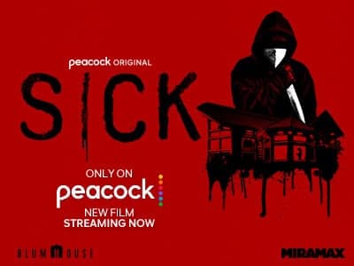 From Blumhouse and the writer of Scream, Sick is streaming now, only on Peacock.