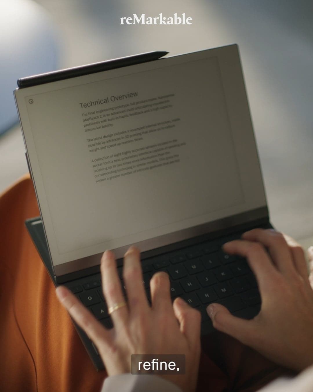 Meet reMarkable, the paper tablet. A digital notebook designed to help you focus.