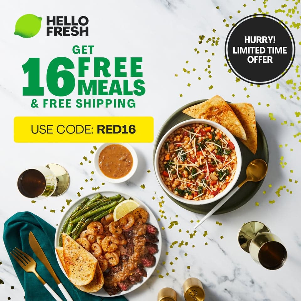 Redditors are loving HelloFresh’s meals - especially the crispy monterey jack chicken and honey dijon salmon! Feel free to check out the menu and choose what stands out to you. Use code RED16 to get 16 free meals across 9 boxes when you order today!