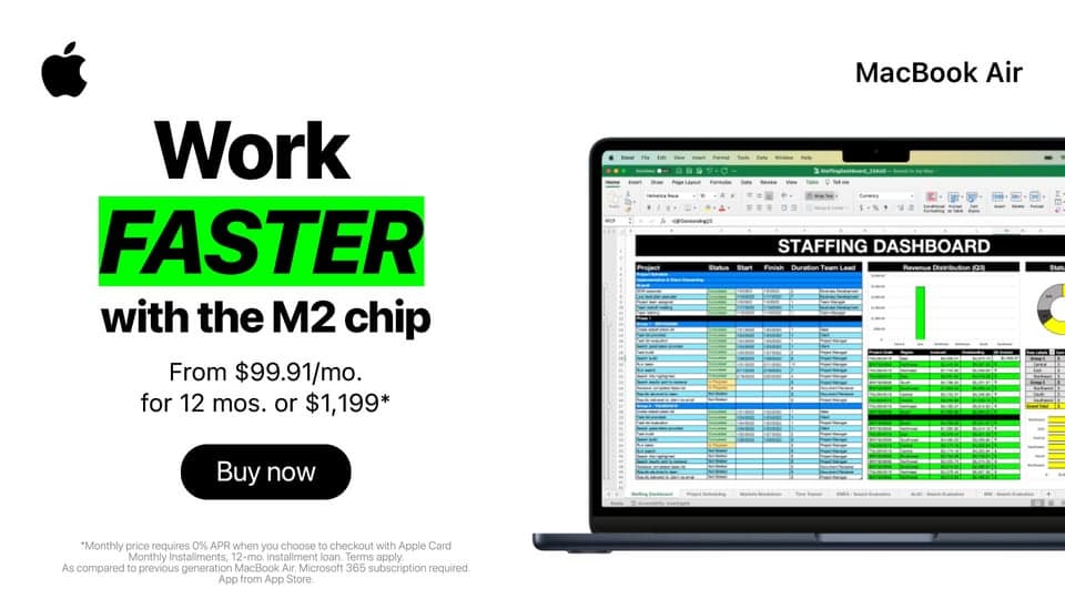 Buckle up. You can do more, all at once with the lightning-quick M2 chip. Mac Does That.