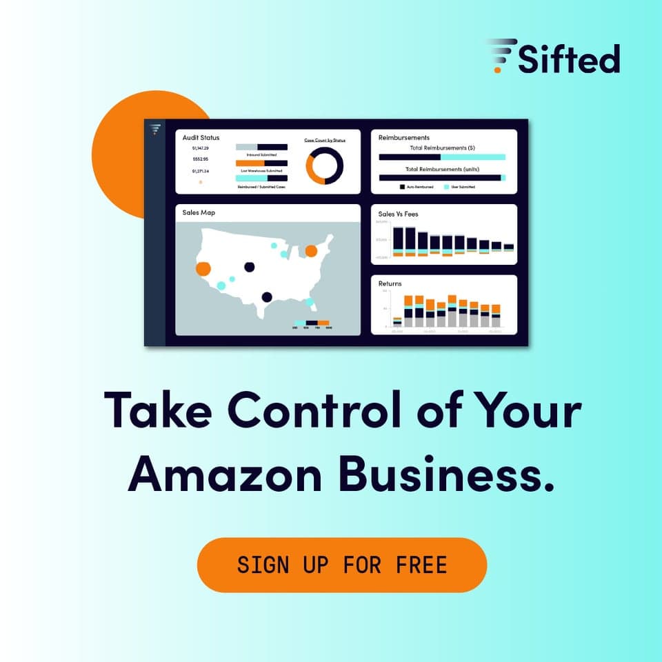 Get your max FBA reimbursements from Amazon with Sifted. Reconcile lost or damaged shipments / issues with returns / incorrect storage fees / + more. Lowest pricing (10-15%). Highest refunds. Most comprehensive daily audits. Sign up FREE for a reimbursement estimate in <24 hrs.