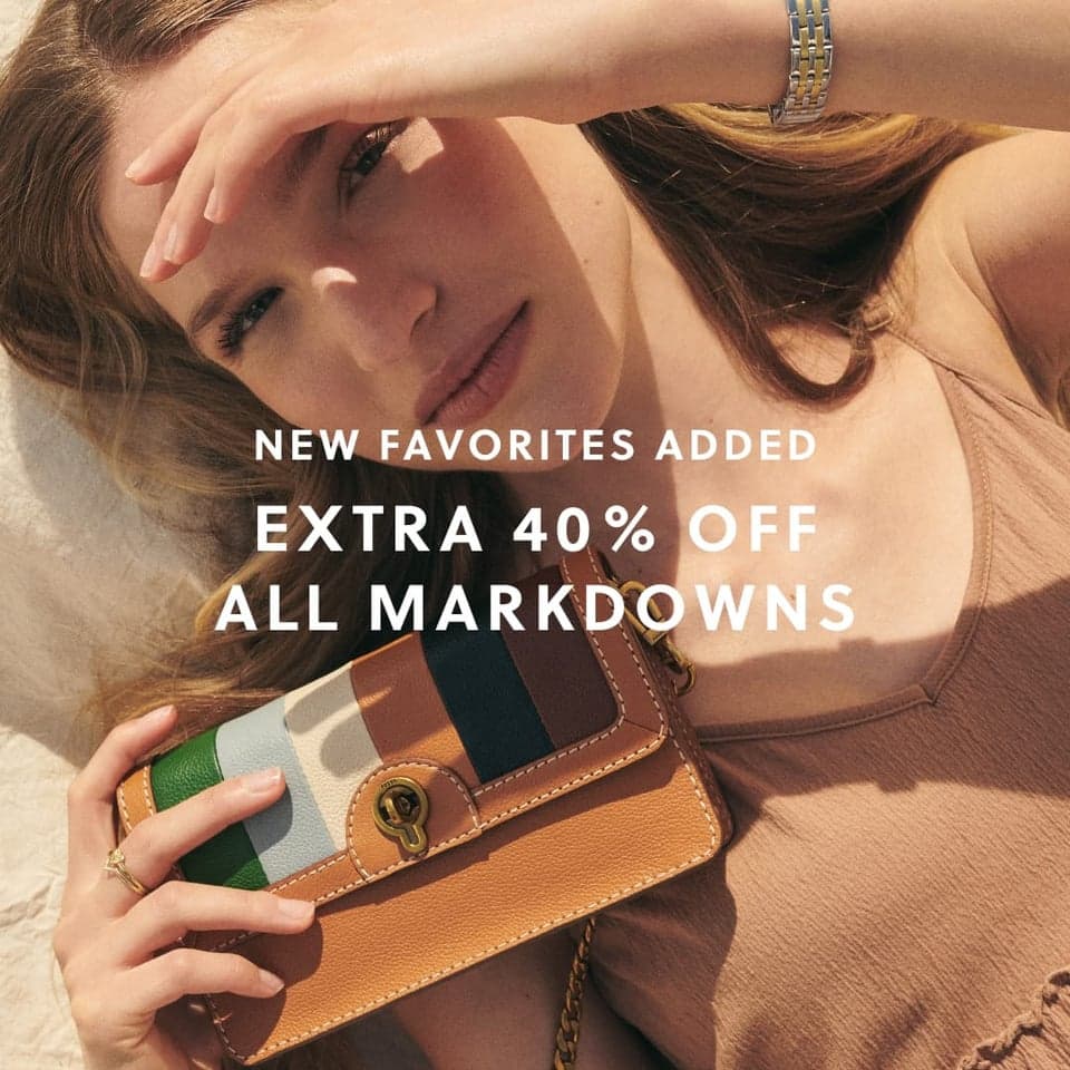 Fresh Favorites Are In At Fossil. Take An Extra 40% Off (New!) Markdowns Before They're Gone.