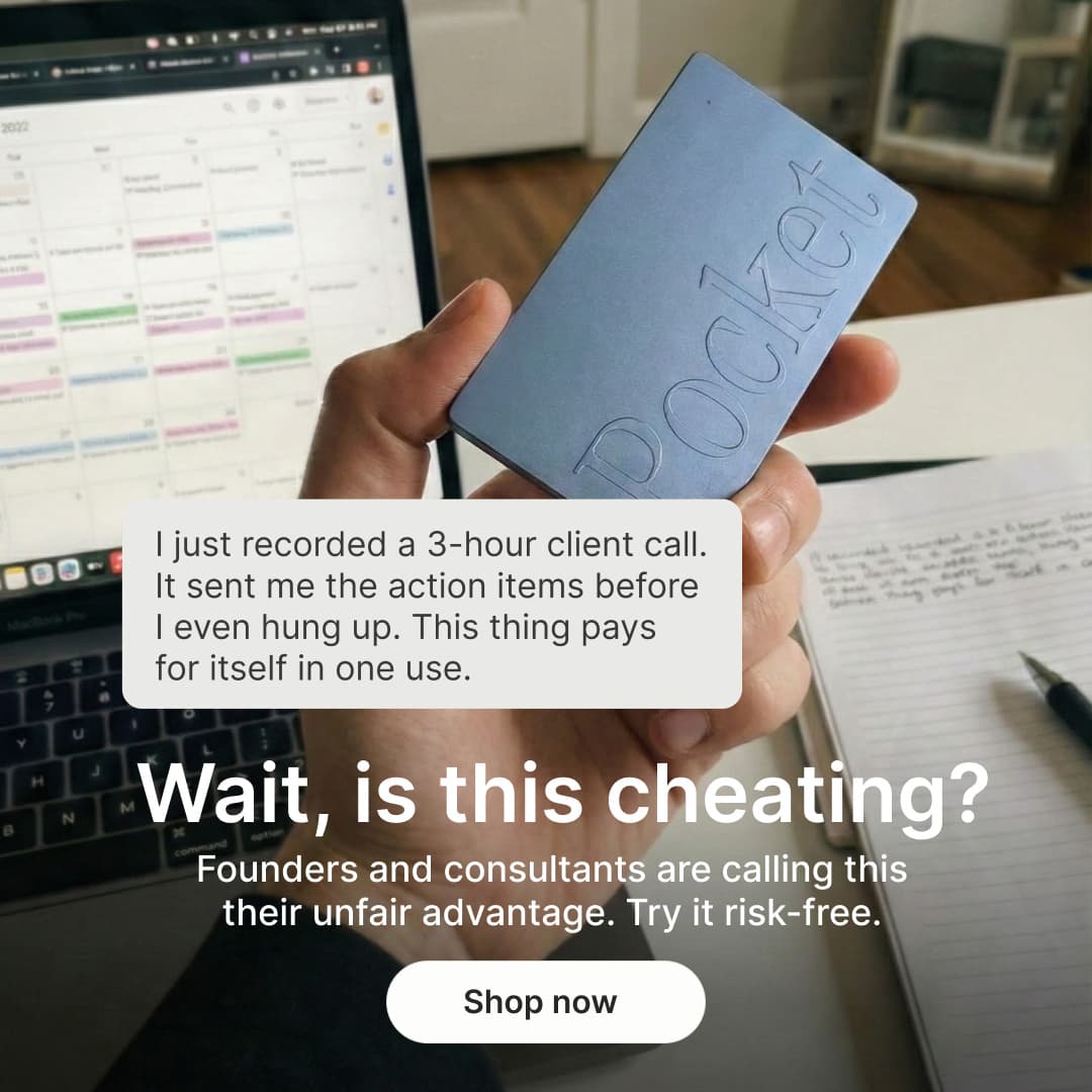 Meet: Pocket - World's first AI thought companion. Stay Focused and Remember!