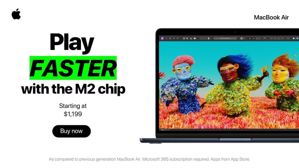 Buckle up. You can do more, all at once with the lightning-quick M2 chip. Mac Does That.