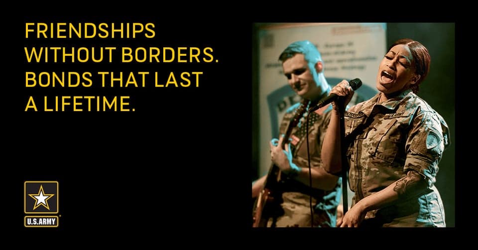 Soldiers get to work with people from all over, and from all walks of life.