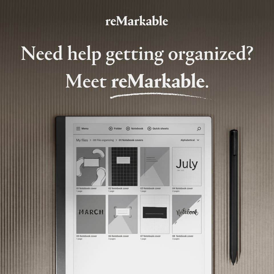 Get organized, streamline your workflow, and get focused at Using reMarkable.