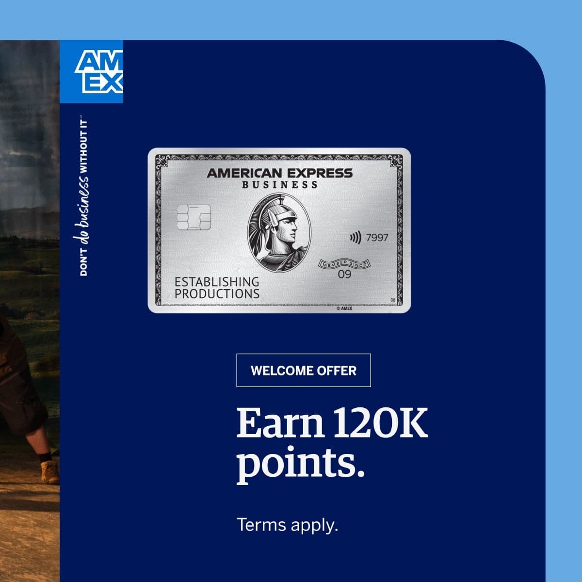 Get your next thing rolling with a 120K Membership Rewards® points welcome offer. Terms apply.
